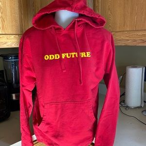 ODD FUTURE hoodie red Santa Cruz Donut Hand Small
